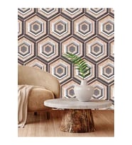 Dreamwall 3 Boyutlu Geometrik Desenli Silinebilir Tekstil Duvar Kağıdı (Çok Renkli)