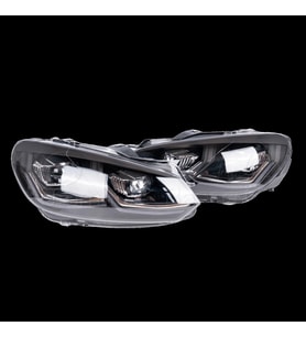 VW Golf 6 R (2008-2013 Arasi Golf 6 Icin Uyumludur) Far Seti Sol Sağ Tek Mercek 7.5 Gorunum J LED 5G