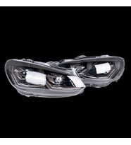 VW Golf 6 R (2008-2013 Arasi Golf 6 Icin Uyumludur) Far Seti Sol Sağ Tek Mercek 7.5 Gorunum J LED 5G