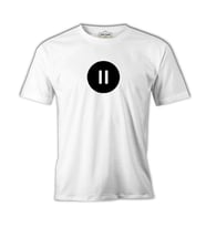 Stop with Circle Beyaz Erkek Tshirt