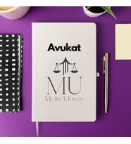 Avukatlara Özel İsim Yazılı Tasarımlı Defter (Beyaz)