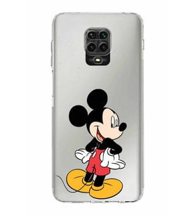 Xiaomi Redmi Note 9S  Kamera Korumalı Kapak Mickey Mouse Tasarımlı Şeffaf  Kılıf