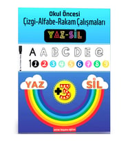 Çizgi Alfabe Rakam Çalışmaları YAZ-SİL Kitabı