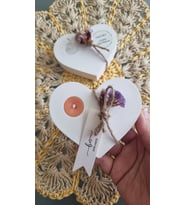 Kalp Mumluk & Mum - 2 li (Beyaz - Somon Pembe)