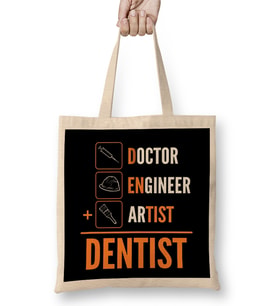 Doctor Engineer Artist Dentist 01 Bez Çanta Uzun Saplı
