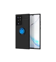 Samsung Galaxy Note 20 Ultra Uyumlu Kılıf Zore Ravel Silikon Kapak (Siyah-Mavi)