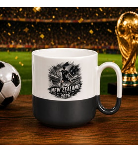BK Gift Yeni Zenlanda Taraftar Temalı 2026 Dünya Kupası Tasarımlı Siyah Joyful Kupa Bardak