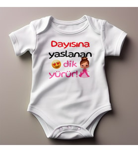 %100 Pamuklu Kişiselleştirilebilir Baskılı Zıbın (Pamuk Beyaz)
