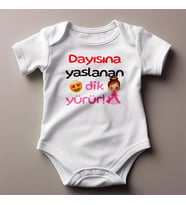 %100 Pamuklu Kişiselleştirilebilir Baskılı Zıbın (Pamuk Beyaz)