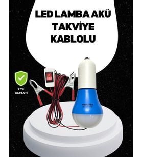 Araç Akü Bağlantılı 12V LED Ampul Pratik Işık Çözümü