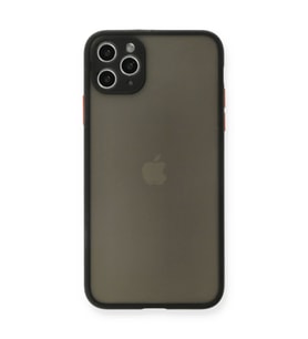 Apple iPhone 11 Pro Max Kılıf Montreal Silikon Kapak - Siyah