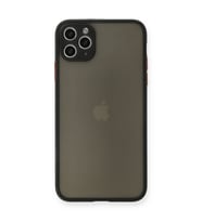 Apple iPhone 11 Pro Max Kılıf Montreal Silikon Kapak - Siyah