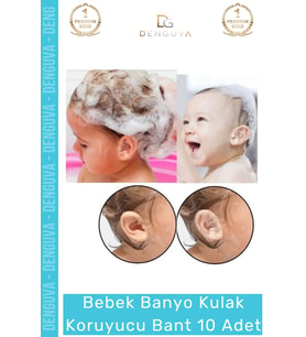 Özel Üretim Güvenli Su Kaçırmaz Yumuşak Bebek Banyo Kulak Koruyucu Şeffaf Bant 10 Adet