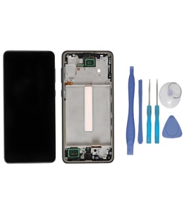 Tkgz - Samsung Galaxy A33 5G SM-A336 Uyumlu Lcd Ekran Dokunmatik - A - Kalite ÇITALI SİYAH + TAMİR SETİ