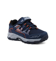Khayt RunTrail Su ve Soğuk Dayanıklı Kaymaz Taban Kışlık Unisex Çocuk Spor Ayakkabı (Lacivert-Turuncu)