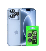 Uray store Apple iPhone 18 Pro Raze Metal Kamera Lens - Açık Mavi
