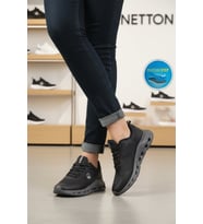 United Colors Of Benetton Siyah Bağcıklı Hafızalı Taban Unisex Spor Ayakkabı BNI-11050 G