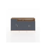 Arges Konsol 6 Raflı 4 Kapaklı 176x30x99 Çam-Antrasit/Çam