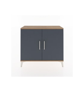 Arges Şifonyer 2 Raflı 2 Kapaklı 88x30x80 Çam-Antrasit