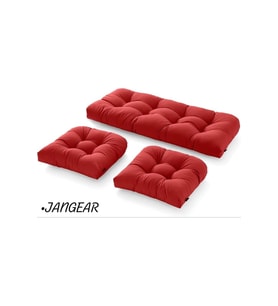 Balkon rattan pofidik lotus takım minderi teras minder 3 parça