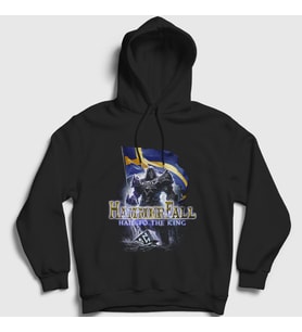Presmono Unisex Siyah Sweeden Hail To The King Hammerfall Kapüşonlu Sweatshirt 467347tt