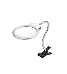 Mandallı Metal Hortumlu Masa Üstü Büyüteç 130 Mm