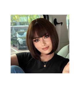 Kahve Tonu Perçemli Küt Model