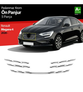 Renault Megane Uyumlu 4 Krom Ön Panjur 5 Parça. 2020 Üzeri