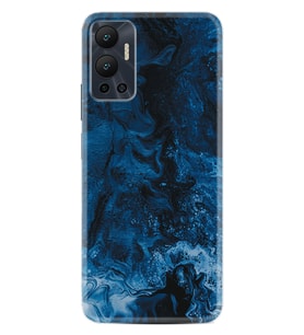 Infınix Hot 12 Kılıf Silikon Desen Özel Seri Blue Zigzag 1687