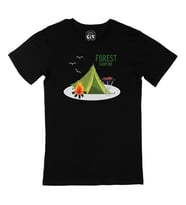 Forest Camping Siyah Tişört