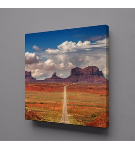 DAĞ YOL KANVAS TABLO 60x60cm (Karışık)