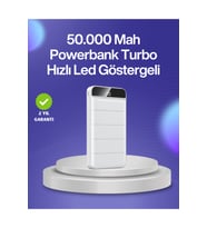 4 Cihazı Aynı Anda Şarj Edebilen Güçlü Powerbank 50000 mAh