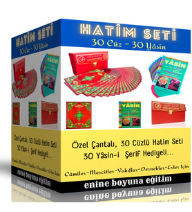 Lüx Çantalı Orta Boy Hatim Seti (30 Cüz-30 Yâsin)
