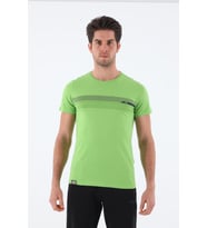 Maraton Regular Erkek Bisiklet Yaka Fıstık Yeşili T-shirt