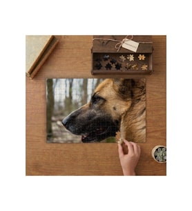 Alman Çoban Köpeki Tasarımı 240 parça Ahşap Puzzle Ahşap Kutuda MP07874