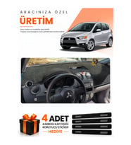 MITSUBISHI COLT EKRANLI (2004-2013) Uyumlu Torpido Koruma Örtüsü Oto Kılıfı - Siyah