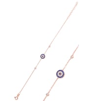 Söğütlü Silver Gümüş rose zirkon taşlı nazar bileklik
