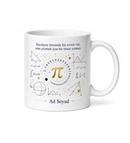 Matematikçiye Hediye Pi Sayısı Geometrik Formül Teorem Baskılı Porselen Kupa Bardak