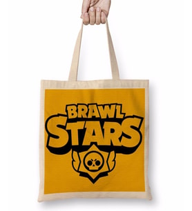 Brawl Stars Logo 02 Bez Çanta Uzun Saplı