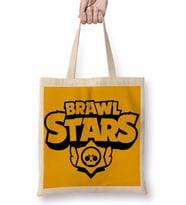 Brawl Stars Logo 02 Bez Çanta Uzun Saplı