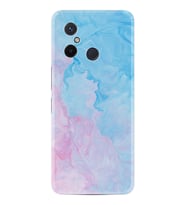 Xiaomi Redmi 12C Kılıf Resimli Desenli Baskılı Silikon Pink Blue Abstract 1385