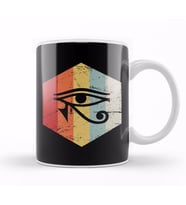 Retro Vintage Egyptian Eye Of Horus Kupa Bardak Porselen