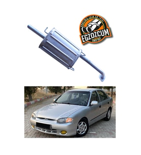 Hyundai Accent arka susturucu egzoz eksoz düz çıkış 94-99