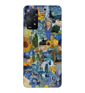 Redmi Note 12 Pro 4G Uyumlu Vincent Van Gogh Sanatsal Tasarımlı Şeffaf Telefon Kılıfı