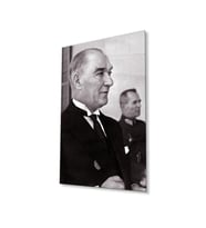 Atatürk Cam Tablo 4mm Dayanıklı Temperli Cam, Atatürk Glass Wall Art (Çok Renkli)