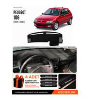 e-biz PEUGEOT 106 (1991-2003) Uyumlu Torpido Koruma, Torpido Örtüsü, Torpido Kılıfı - Siyah - PE001