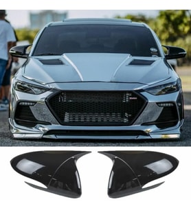Hyundai Elantra Sinyalli Batman Yarasa Ayna Kapağı Piona Black ABS 2016 - 2018