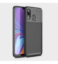Samsung Galaxy A20 Kılıf Esnek Soft Karbon Tasarım Legion Serisi (Siyah)