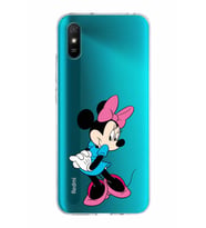 Xiaomi Redmi 9A Uyumlu Kapak Minnie Mouse Tasarımlı Şeffaf Silikon Kılıf