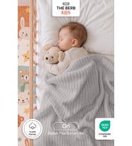 %100 Pamuk Örgü Desen Bebek Pike Battaniye 100x110 Park Yatak, Beşi